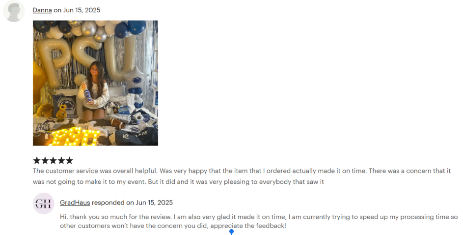 Happy Customer with Grad.Haus Bottle