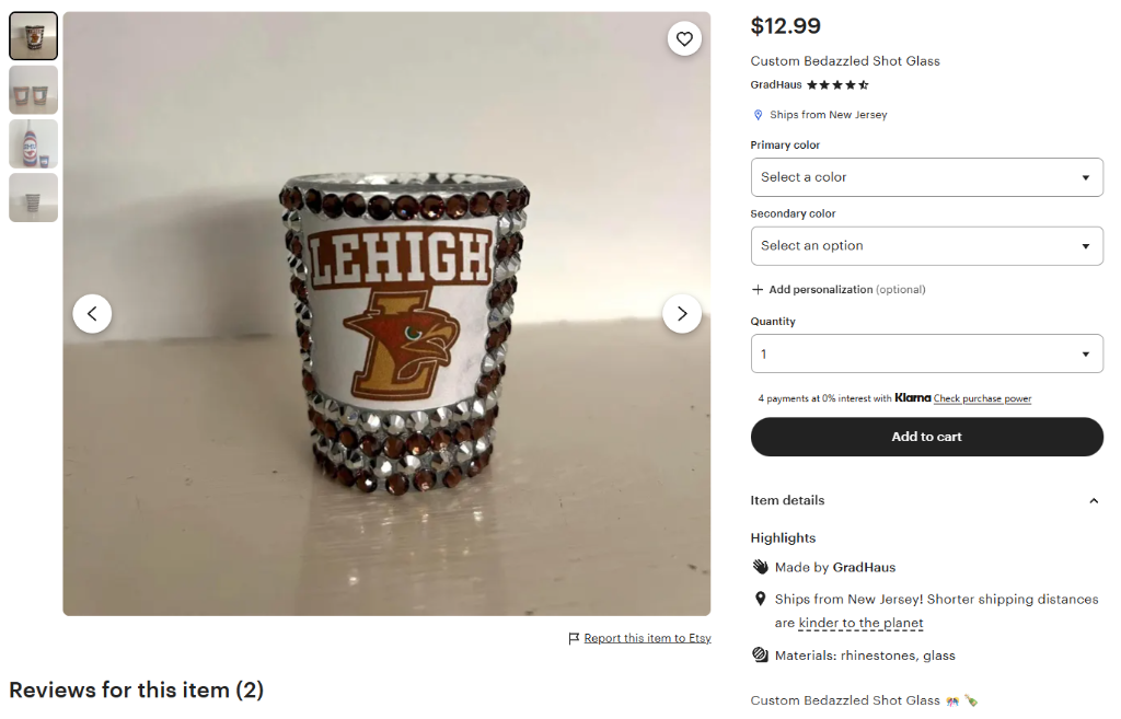 Bedazzled Shot Glasses
